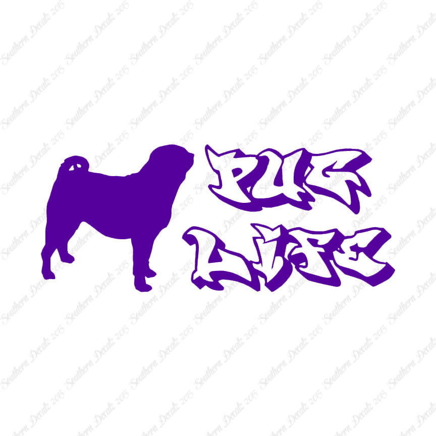 Pug Life Dog Silhouette