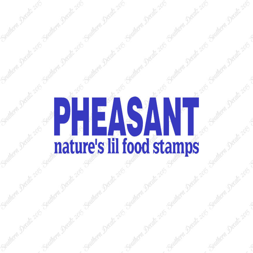 Pheasant Natures Food Stamps