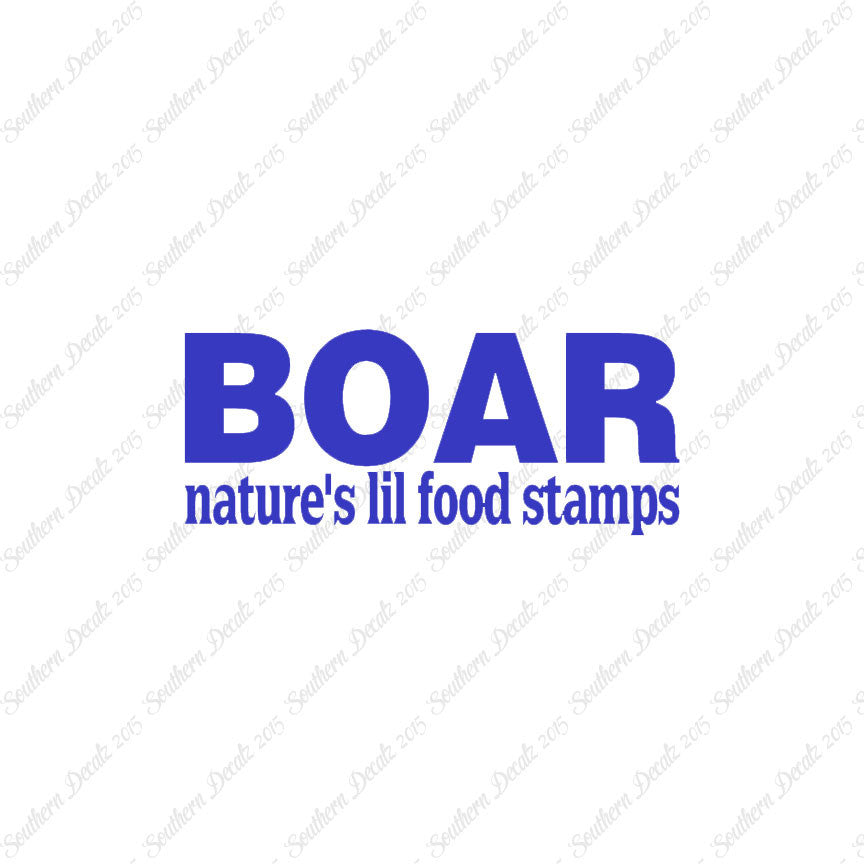 Boar Natures Food Stamps