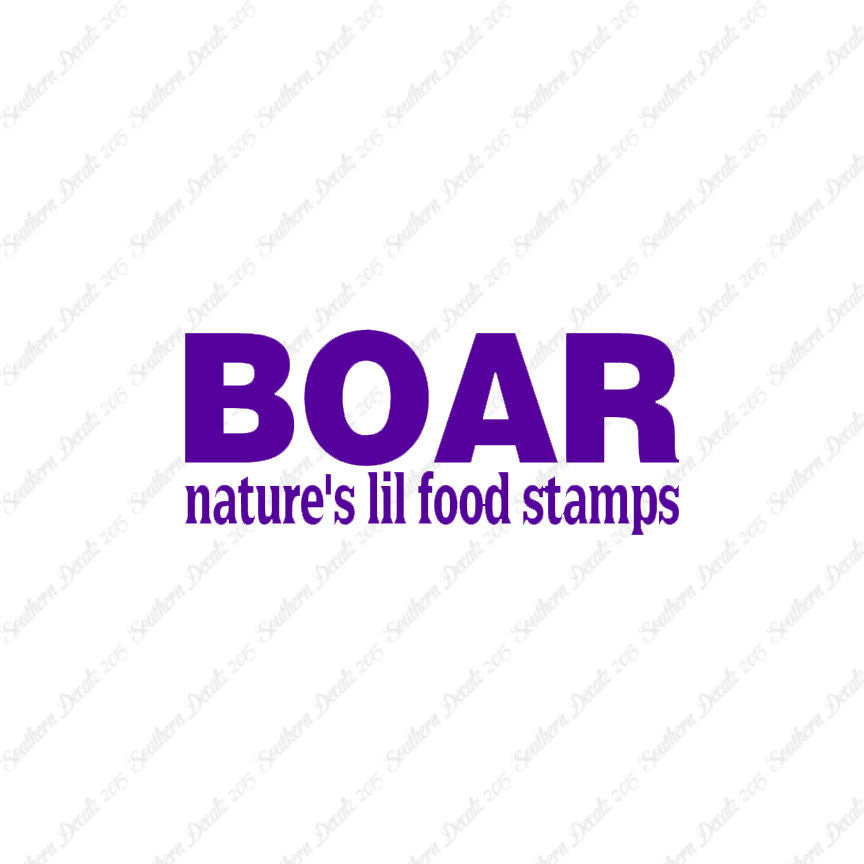 Boar Natures Food Stamps