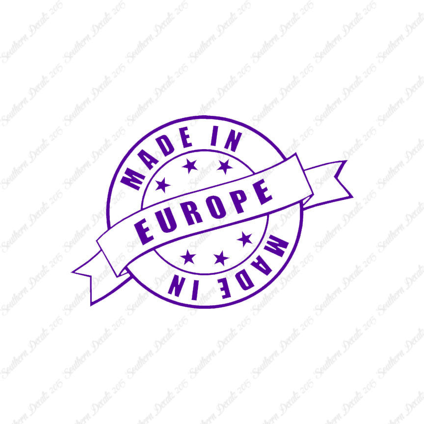 Made In Europe Stamp Logo
