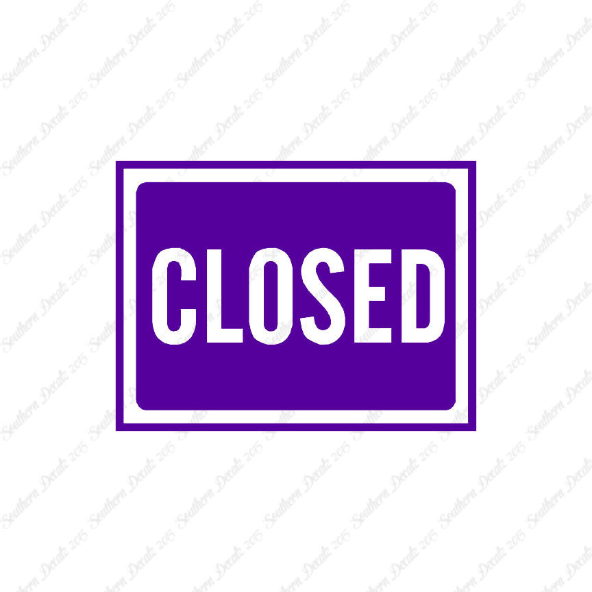 Closed Business Sign