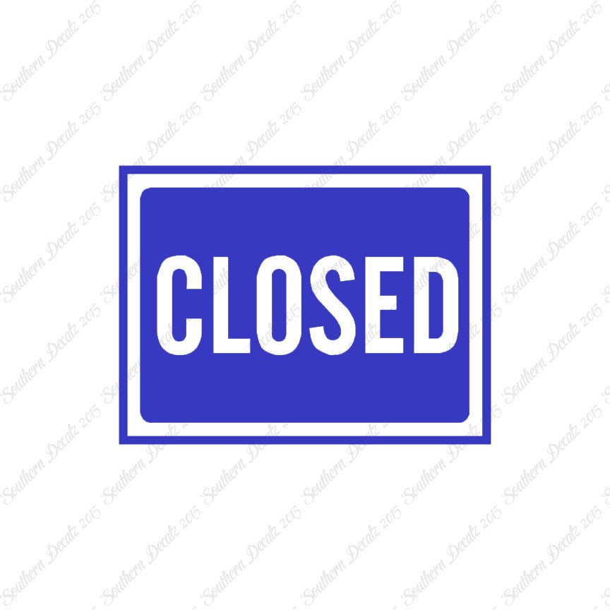 Closed Business Sign