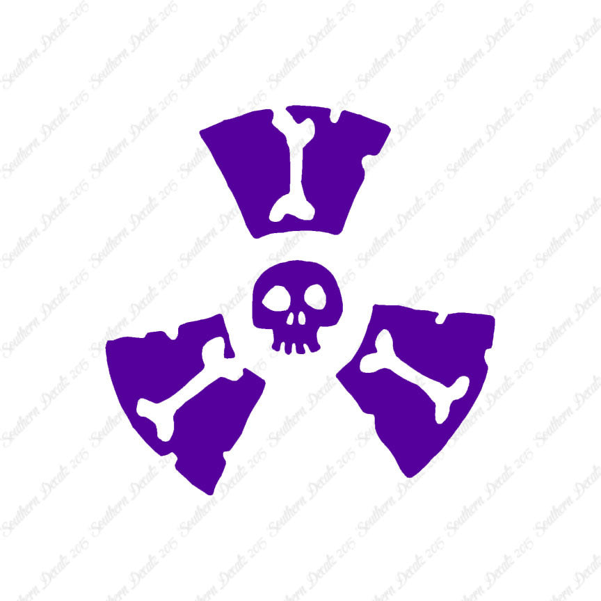 Radioactive Symbol Skull
