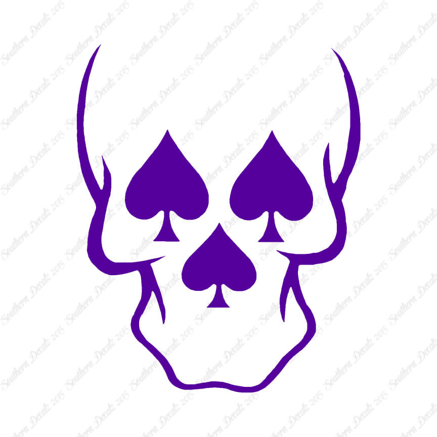 Skull Three Spades