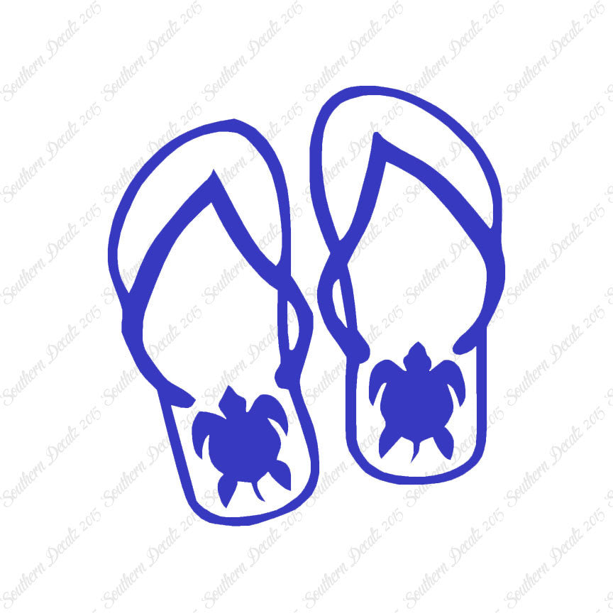 Turtle Flip Flops Tropical