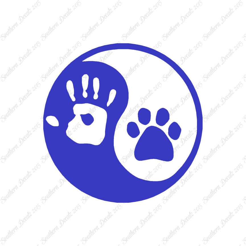 Yin Yang Dog Paw Human Hand