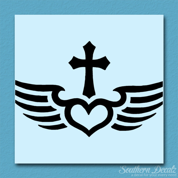 Winged Heart Cross