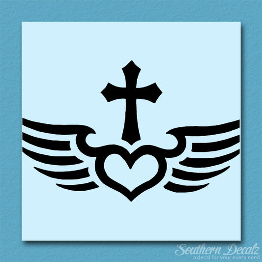 Winged Heart Cross