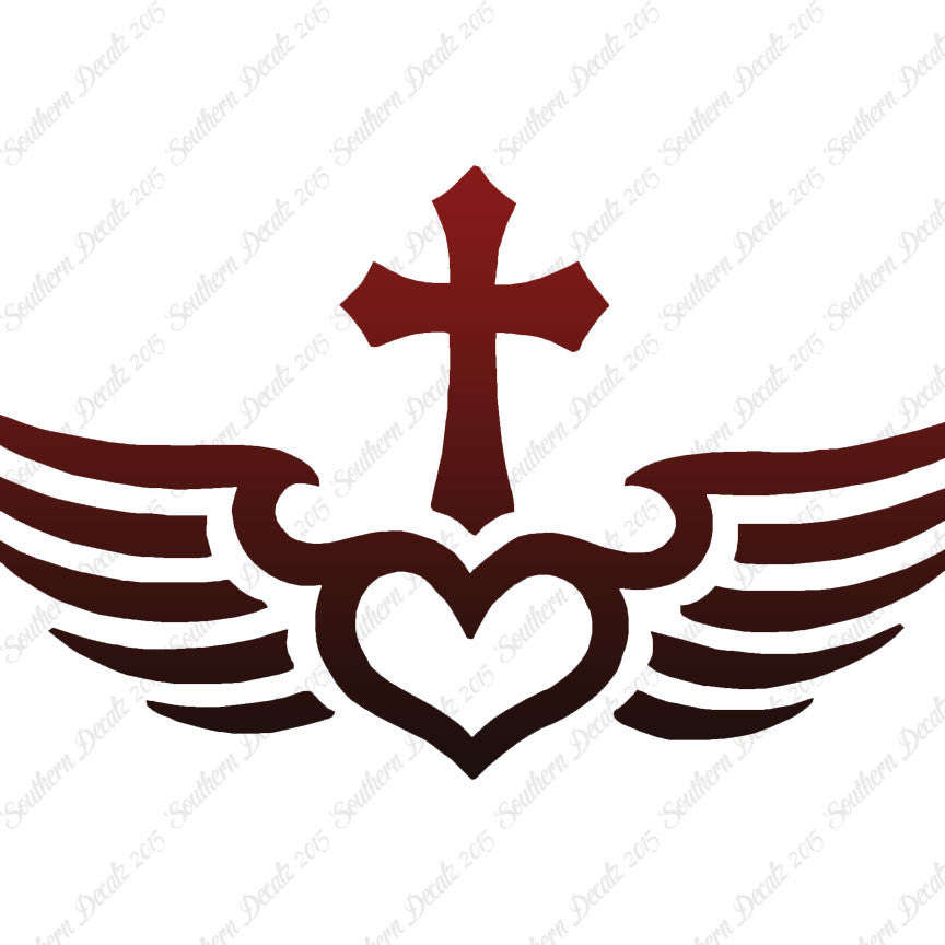 Winged Heart Cross