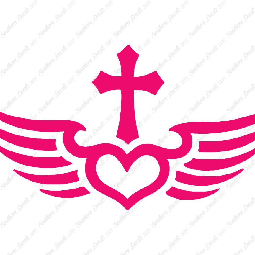 Winged Heart Cross