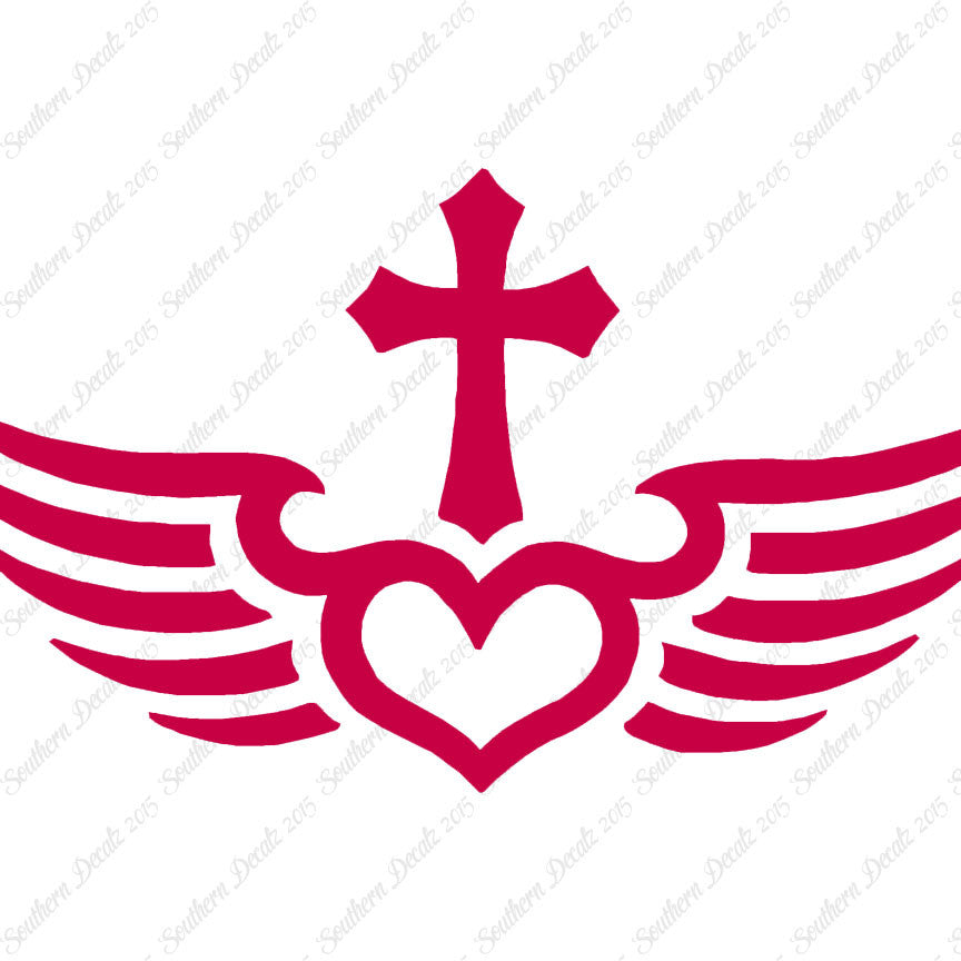 Winged Heart Cross