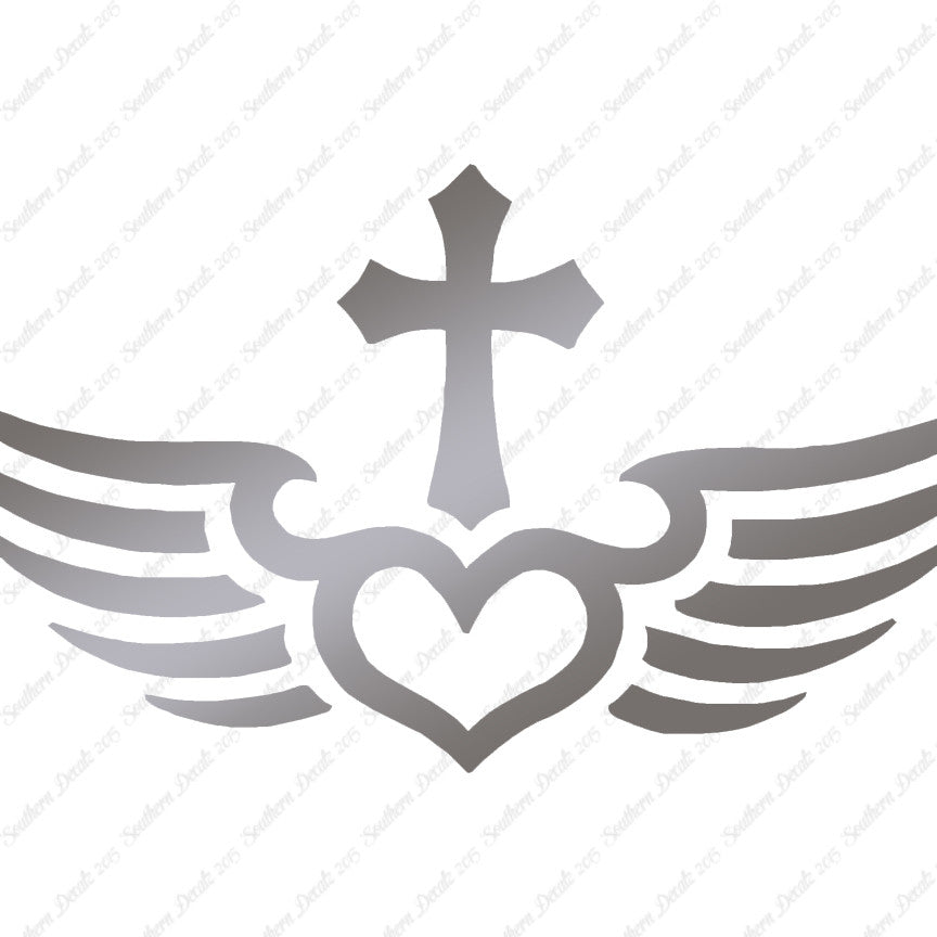 Winged Heart Cross