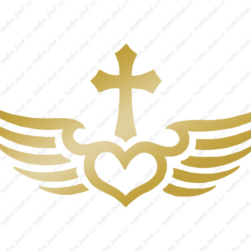 Winged Heart Cross