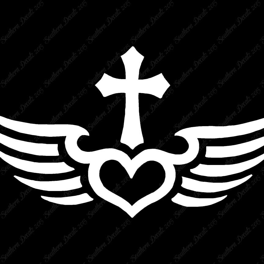 Winged Heart Cross
