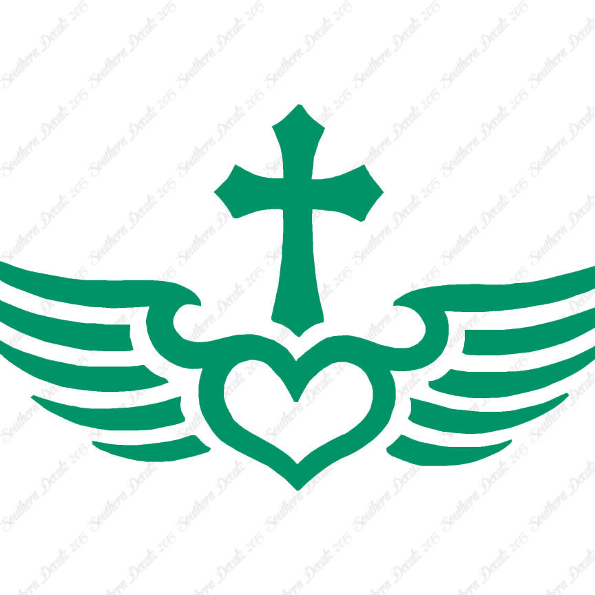 Winged Heart Cross