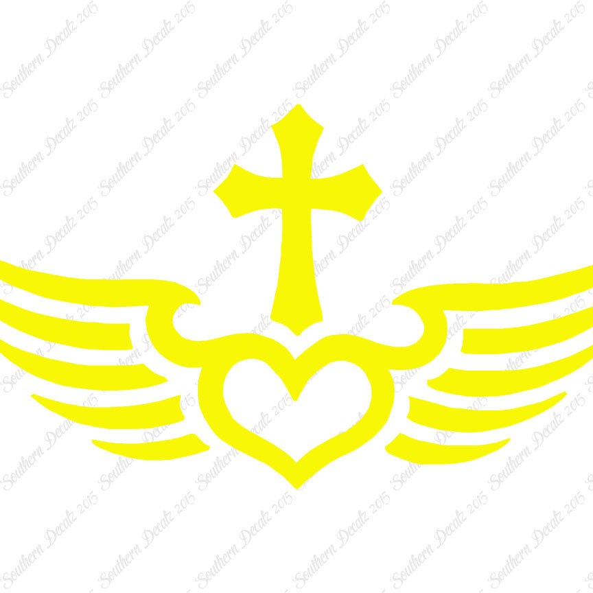 Winged Heart Cross