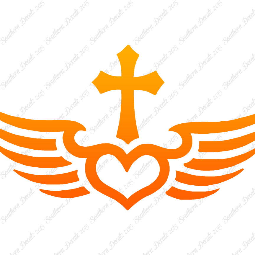 Winged Heart Cross