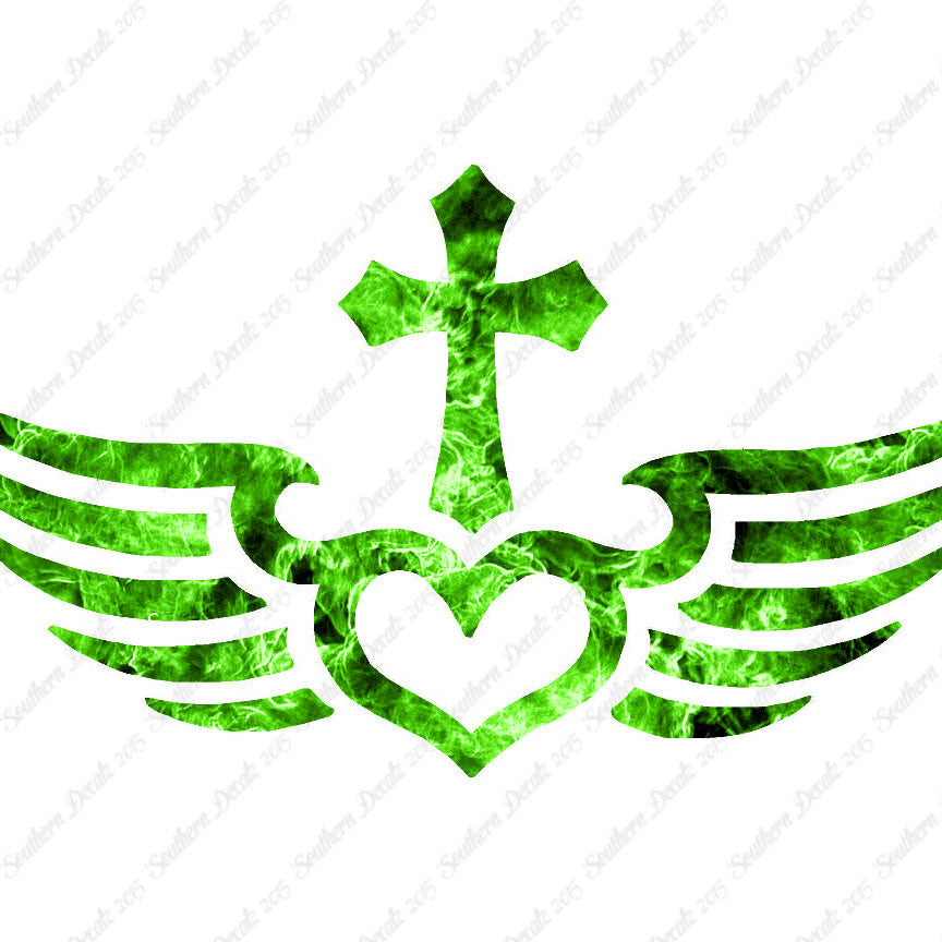 Winged Heart Cross
