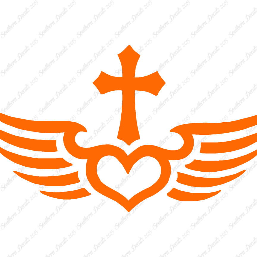 Winged Heart Cross