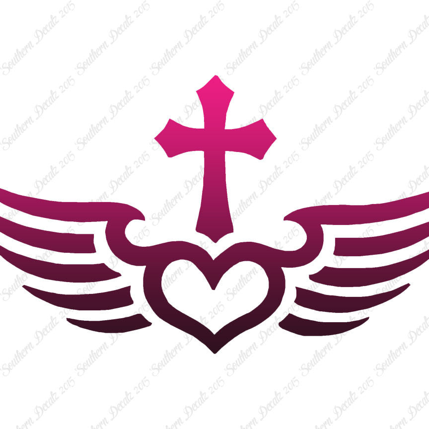 Winged Heart Cross