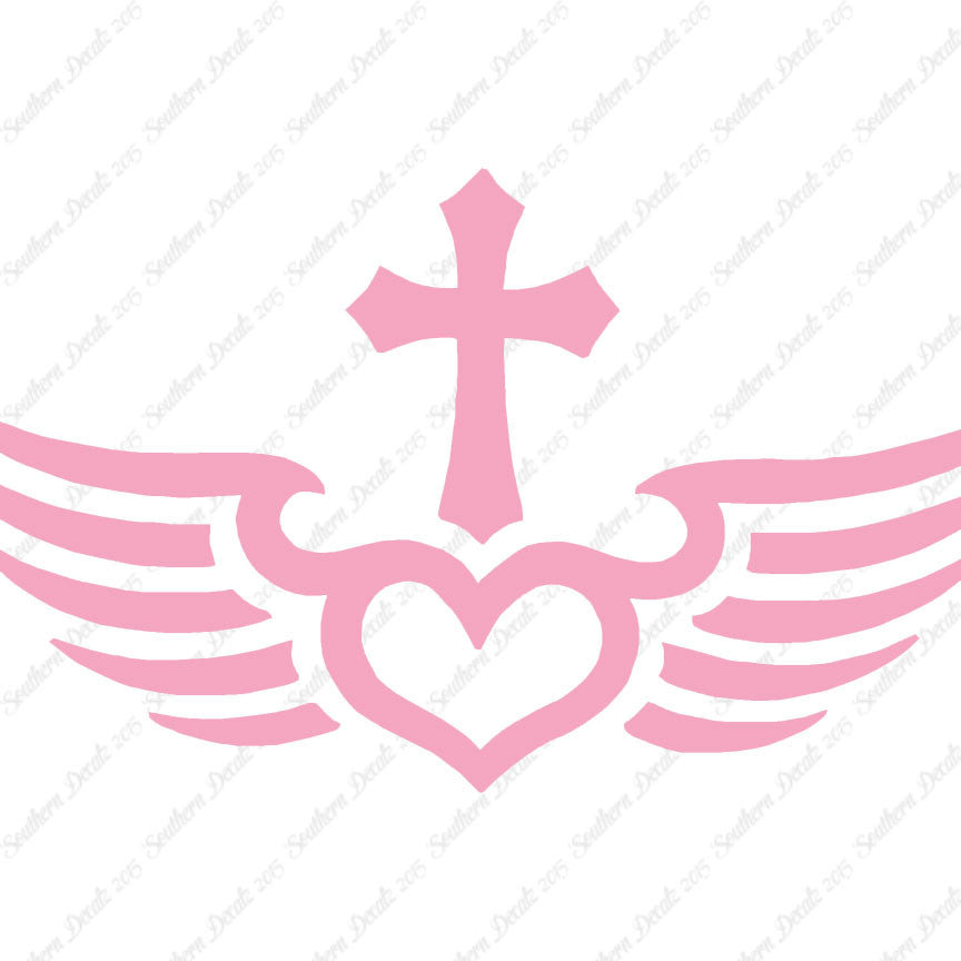 Winged Heart Cross