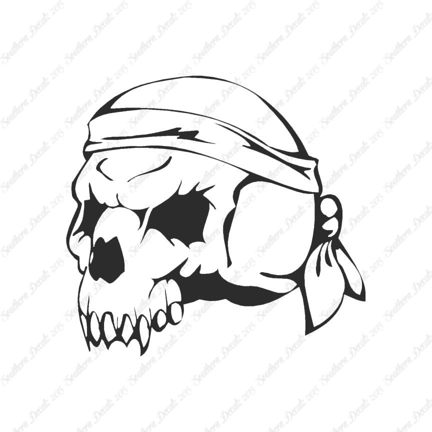 Doo Rag Skull Biker