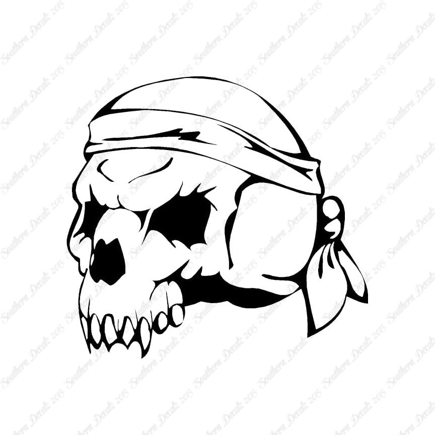 Doo Rag Skull Biker