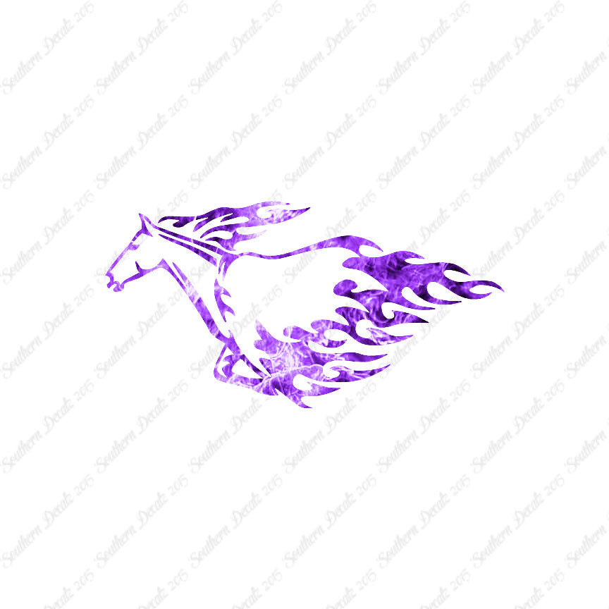 Flames Horse Running