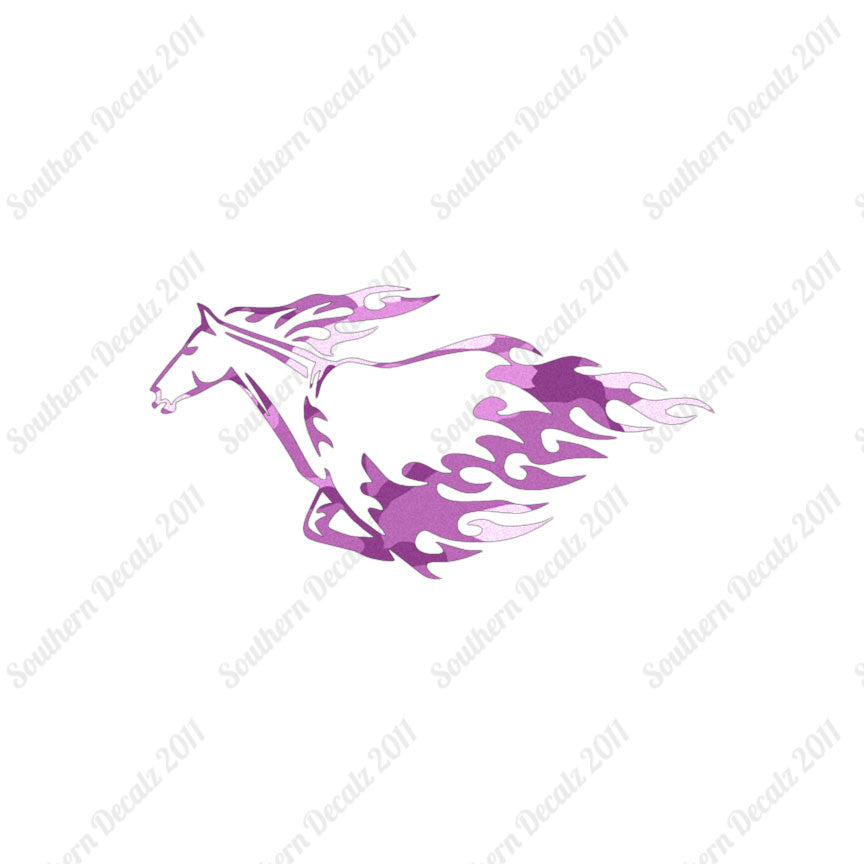 Flames Horse Running