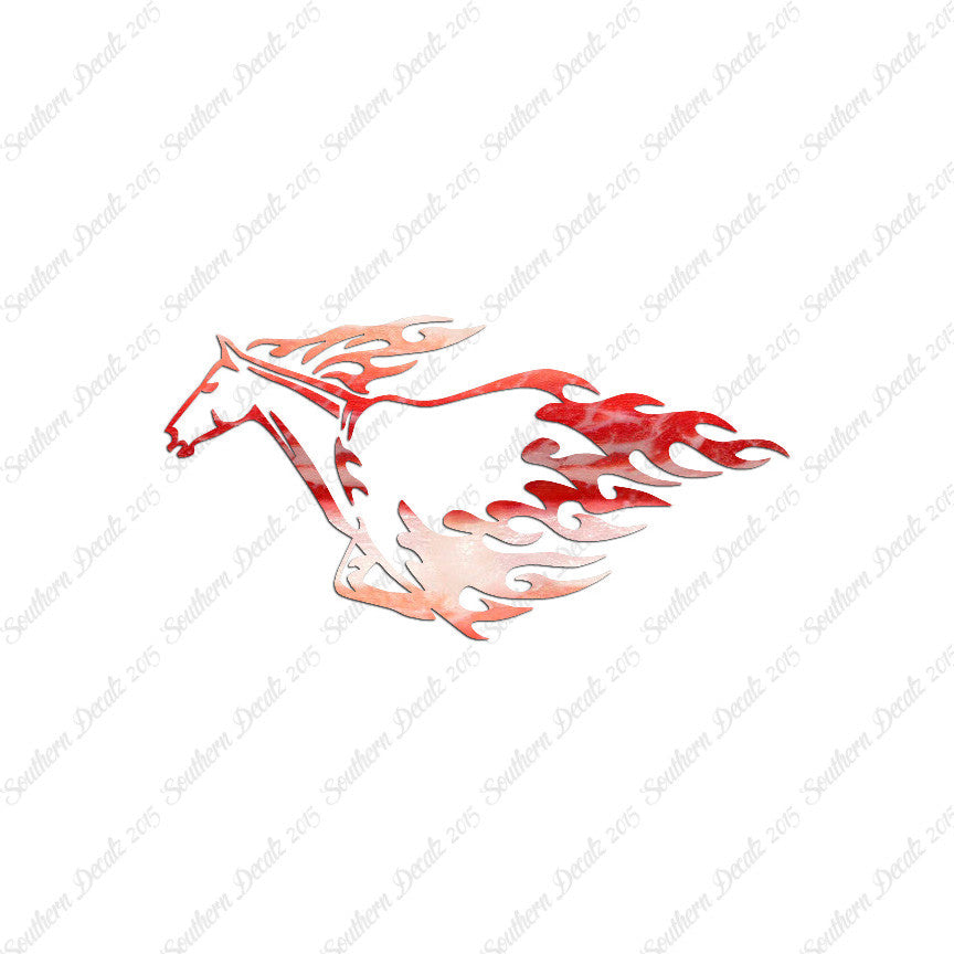 Flames Horse Running