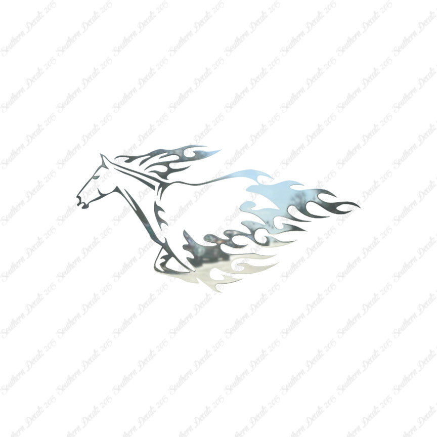 Flames Horse Running
