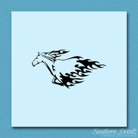 Flames Horse Running