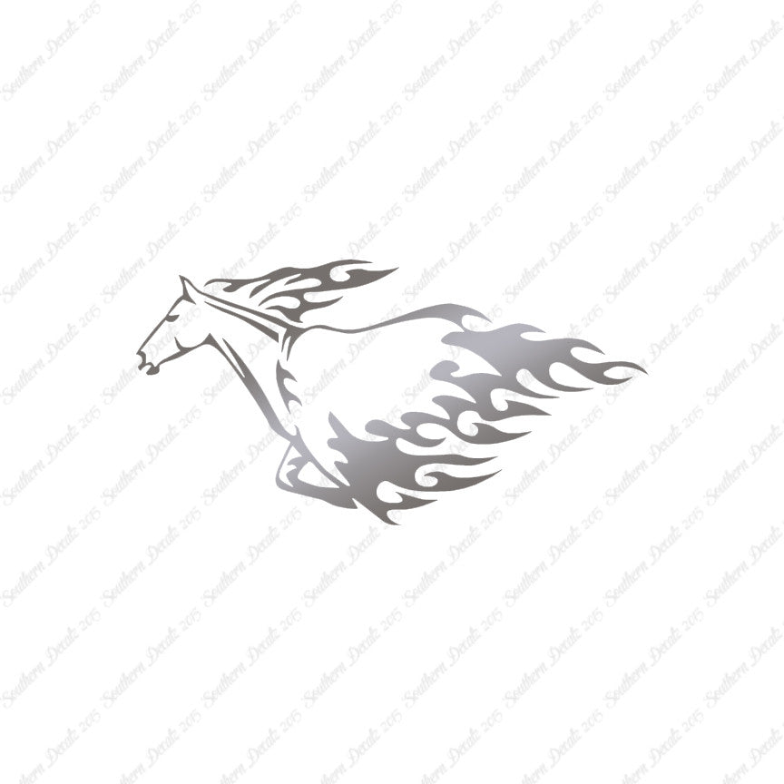 Flames Horse Running