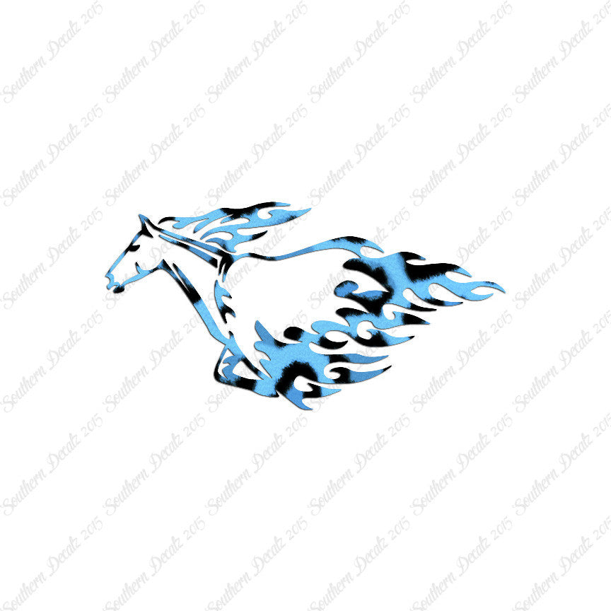 Flames Horse Running