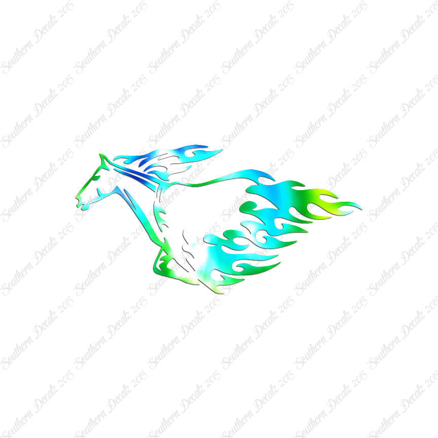 Flames Horse Running