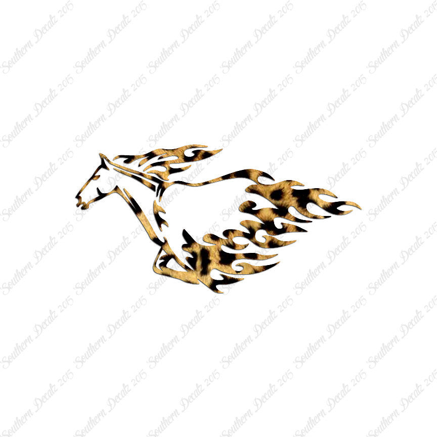 Flames Horse Running