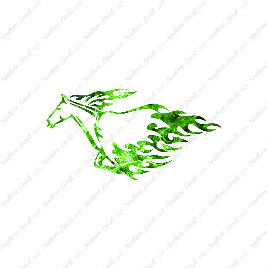 Flames Horse Running
