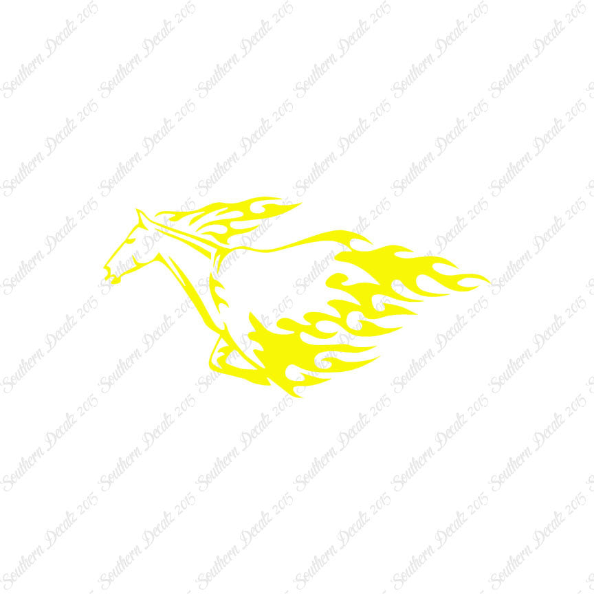 Flames Horse Running