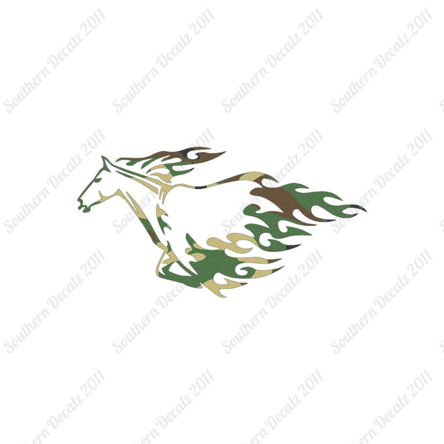 Flames Horse Running