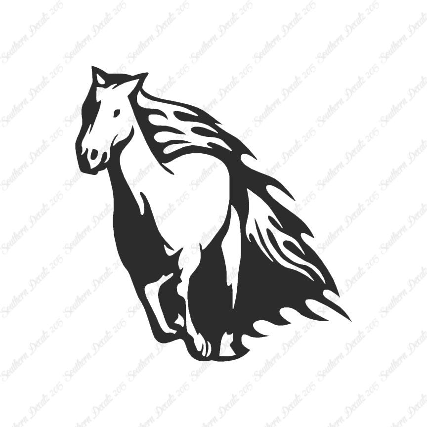 Fire Flames Horse Mustang