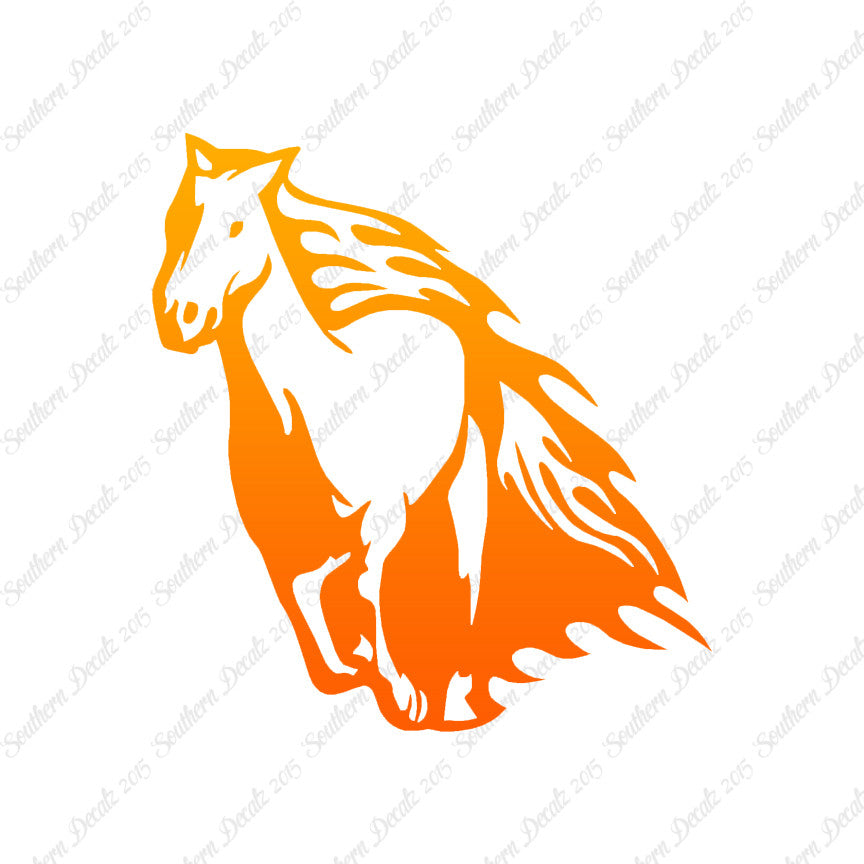 Fire Flames Horse Mustang