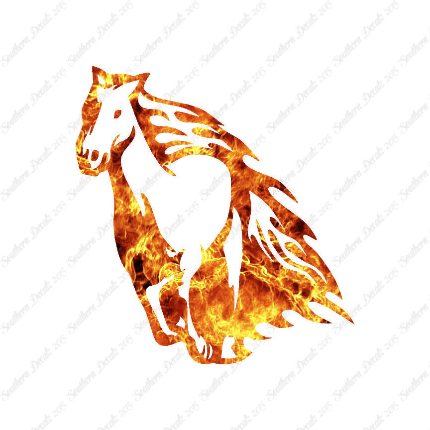 Fire Flames Horse Mustang