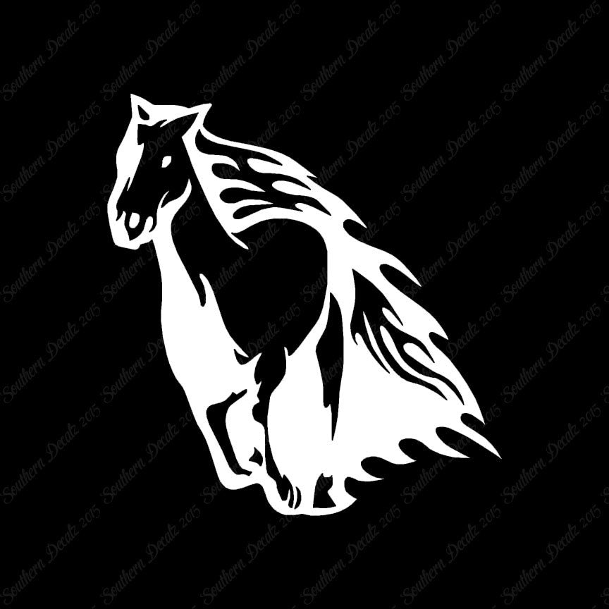 Fire Flames Horse Mustang