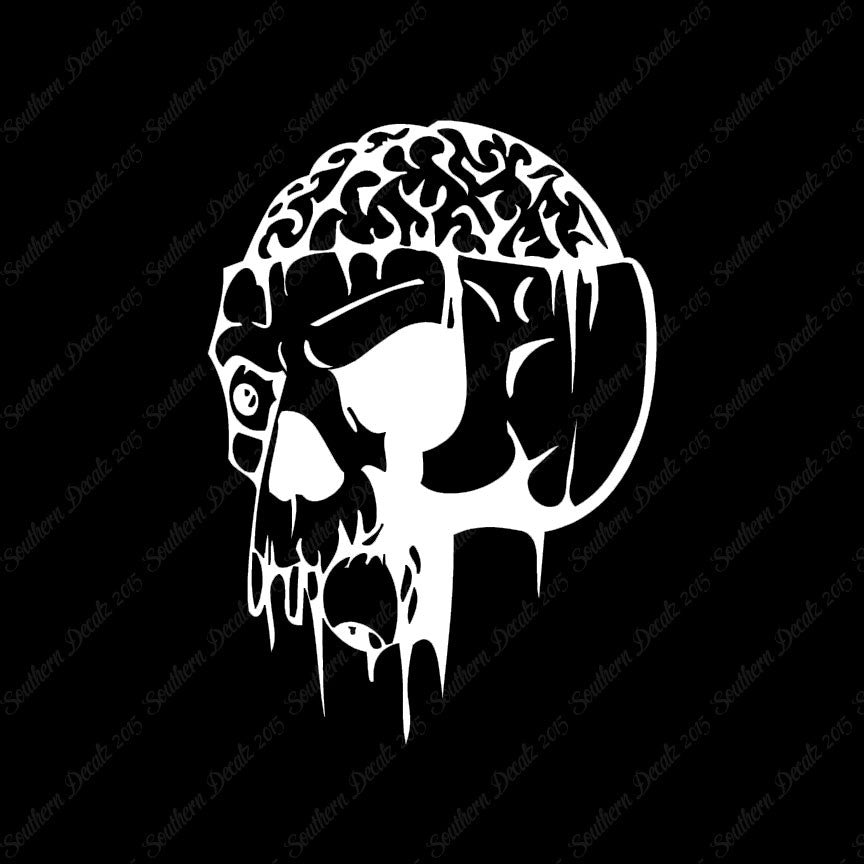 Zombie Skull Brain