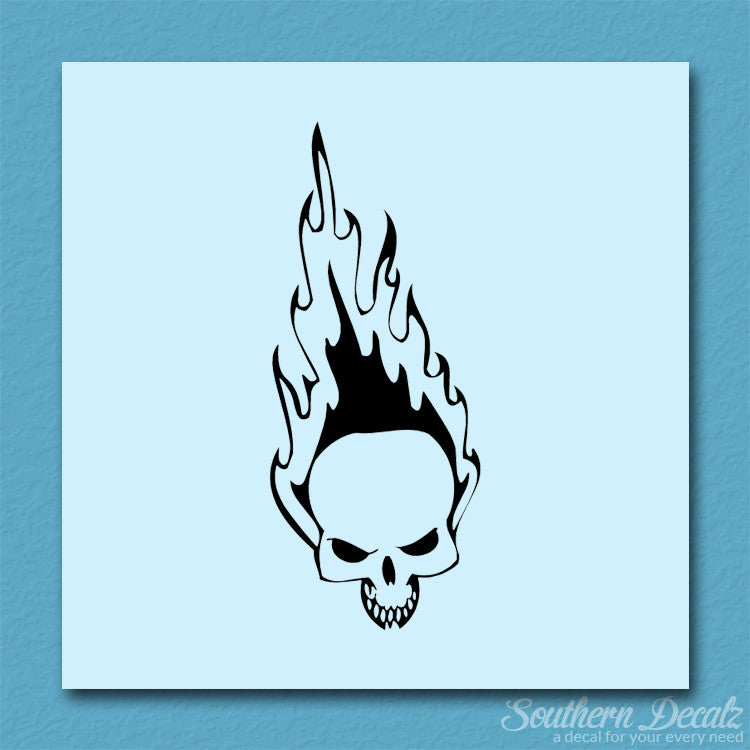 Skull Fire Flames Art