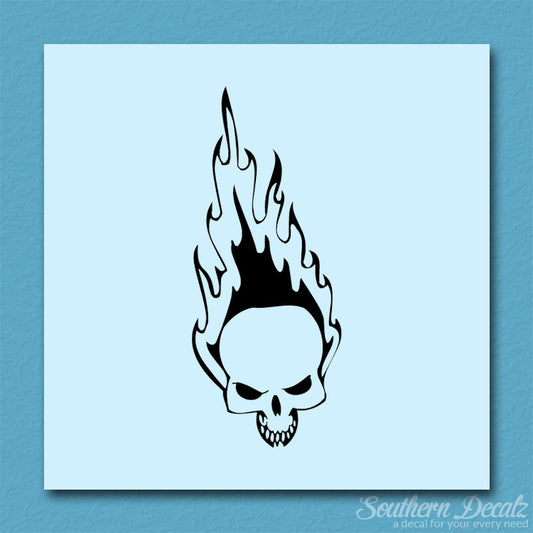 Skull Fire Flames Art