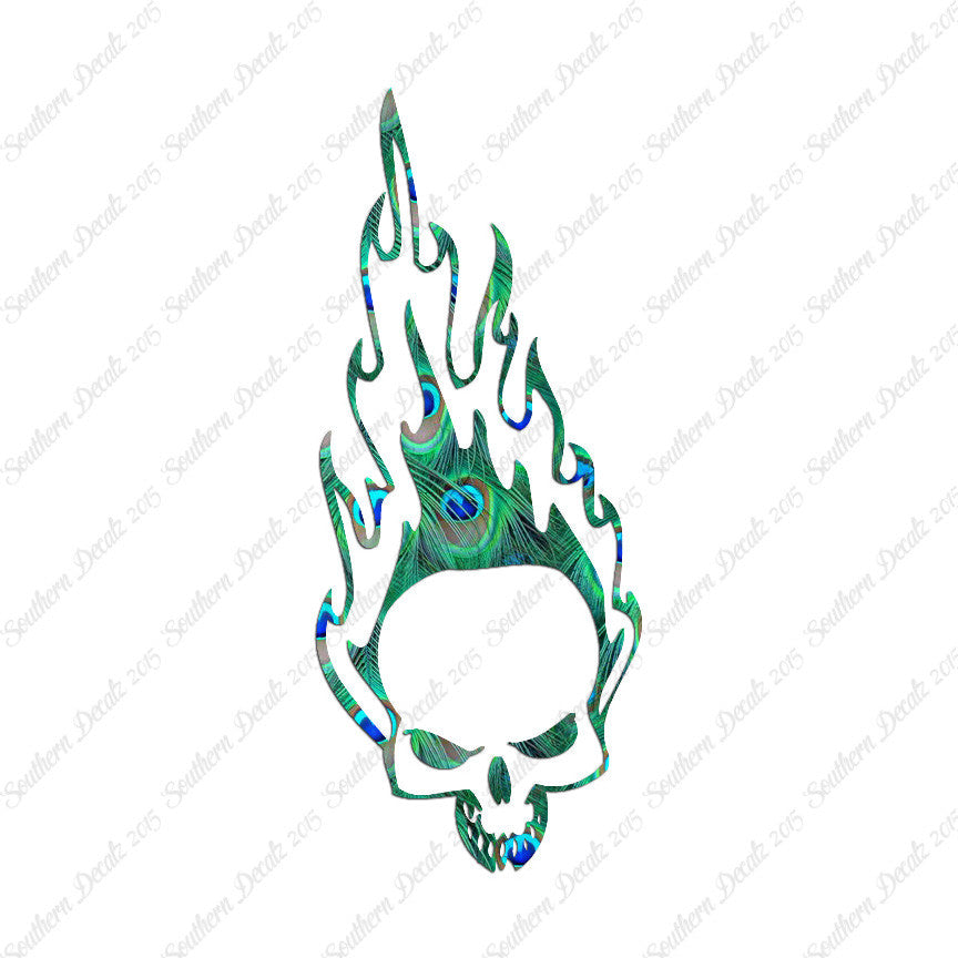 Skull Fire Flames Art