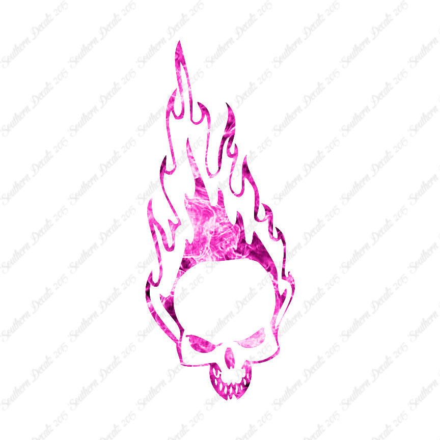 Skull Fire Flames Art