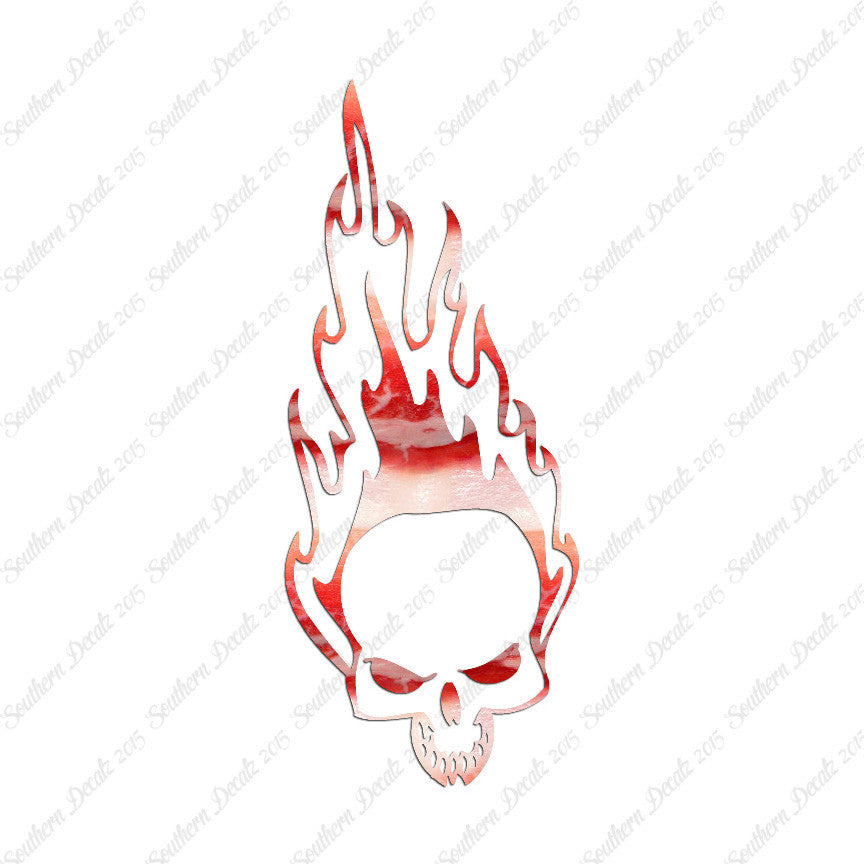 Skull Fire Flames Art